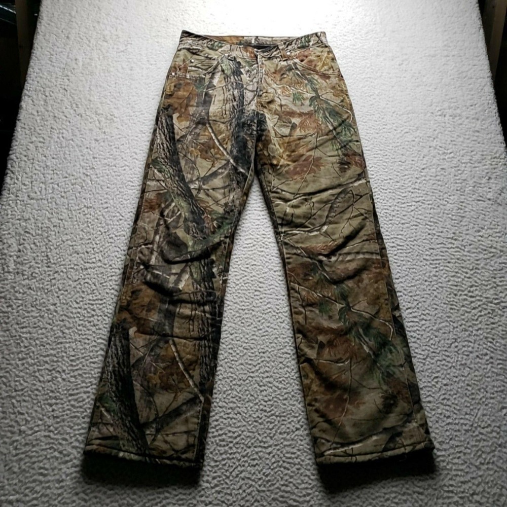 Wrangler Pants Mens 30x32 Camouflage ProGear Insulated Lined Hunting Outdoor
